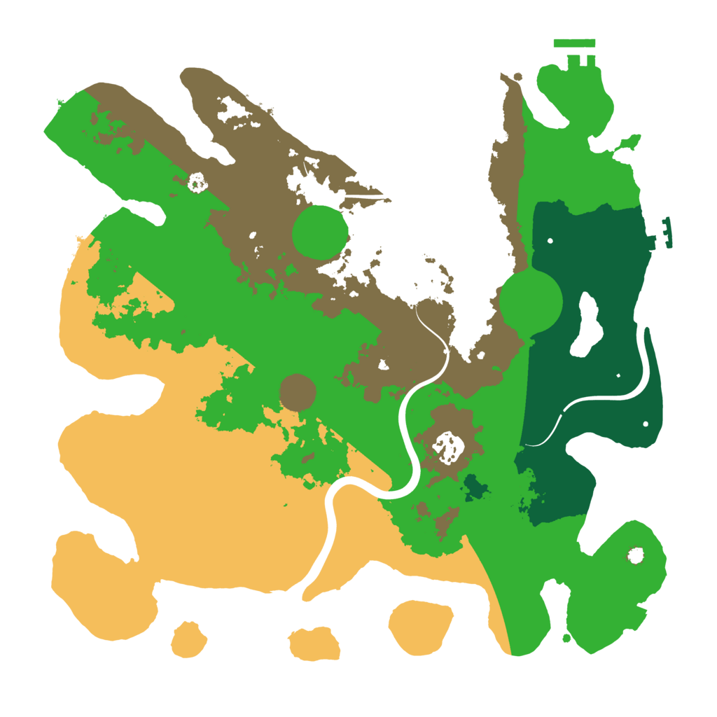 Biome Rust Map: Procedural Map, Size: 3500, Seed: 37918