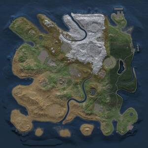Thumbnail Rust Map: Procedural Map, Size: 3500, Seed: 37918, 18 Monuments