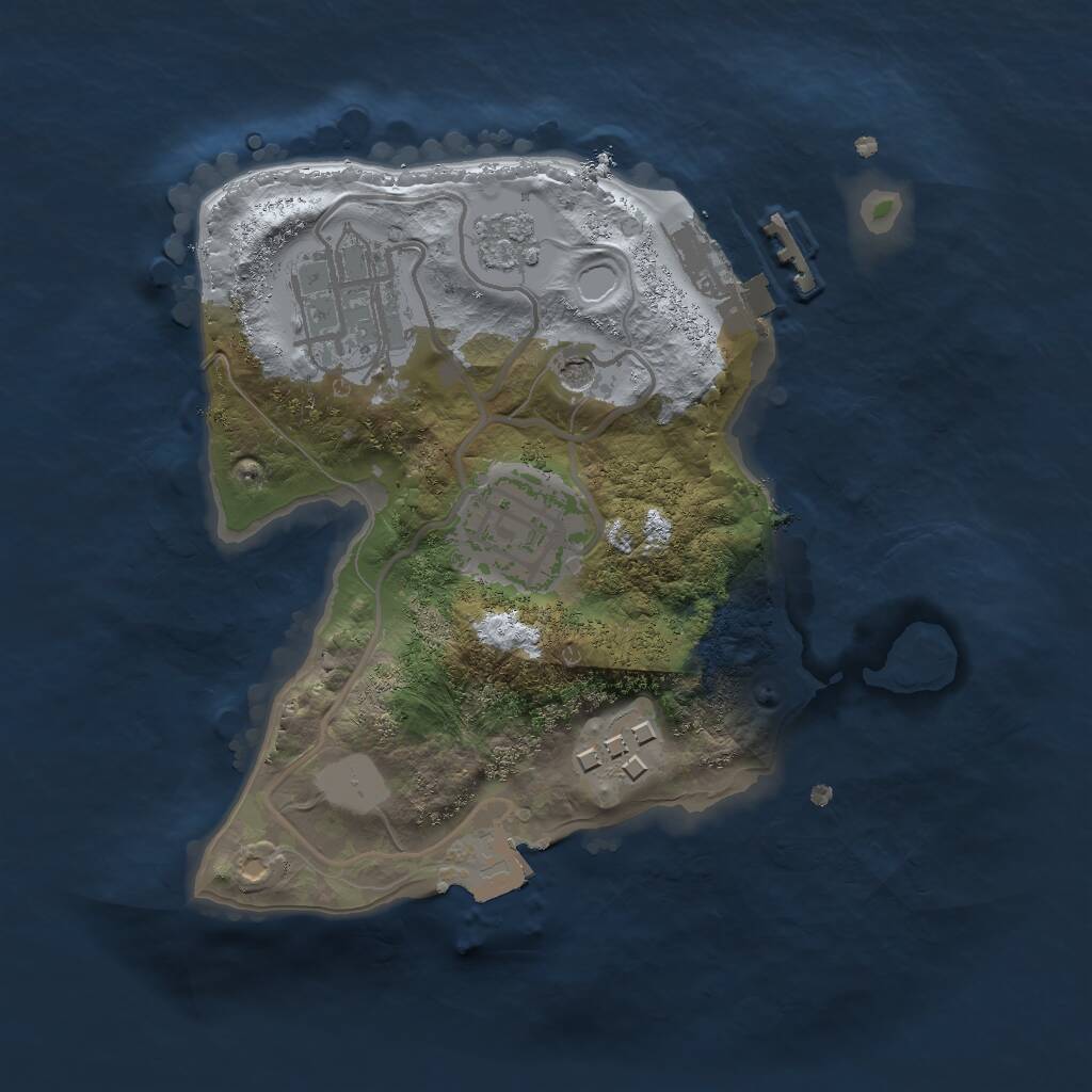 Rust Map: Procedural Map, Size: 2000, Seed: 104395, 7 Monuments