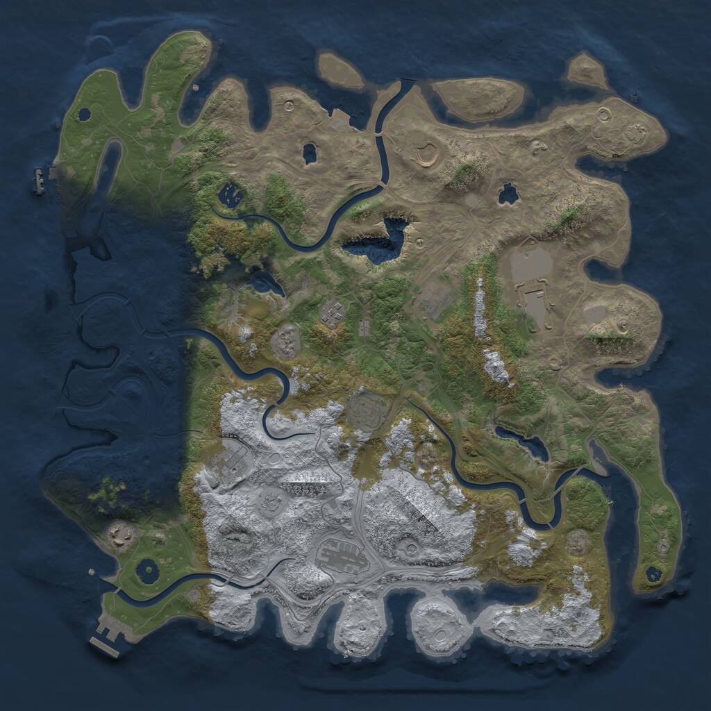 Rust Map: Procedural Map, Size: 4500, Seed: 1582981580, 15 Monuments