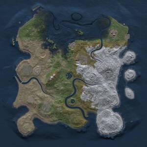 Thumbnail Rust Map: Procedural Map, Size: 3500, Seed: 41239, 14 Monuments