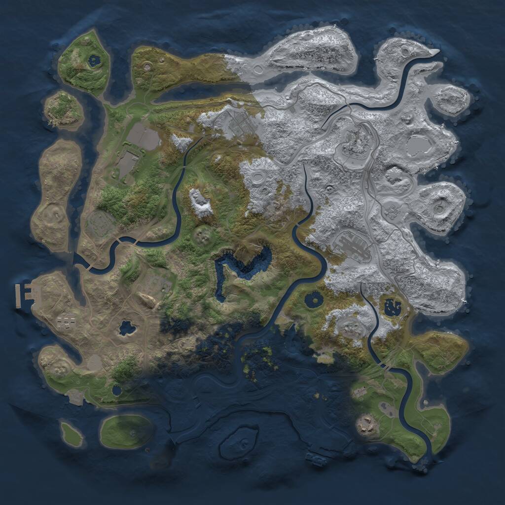 Rust Map: Procedural Map, Size: 4250, Seed: 1669647020, 15 Monuments
