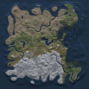 Thumbnail Rust Map: Procedural Map, Size: 4500, Seed: 389755842, 16 Monuments