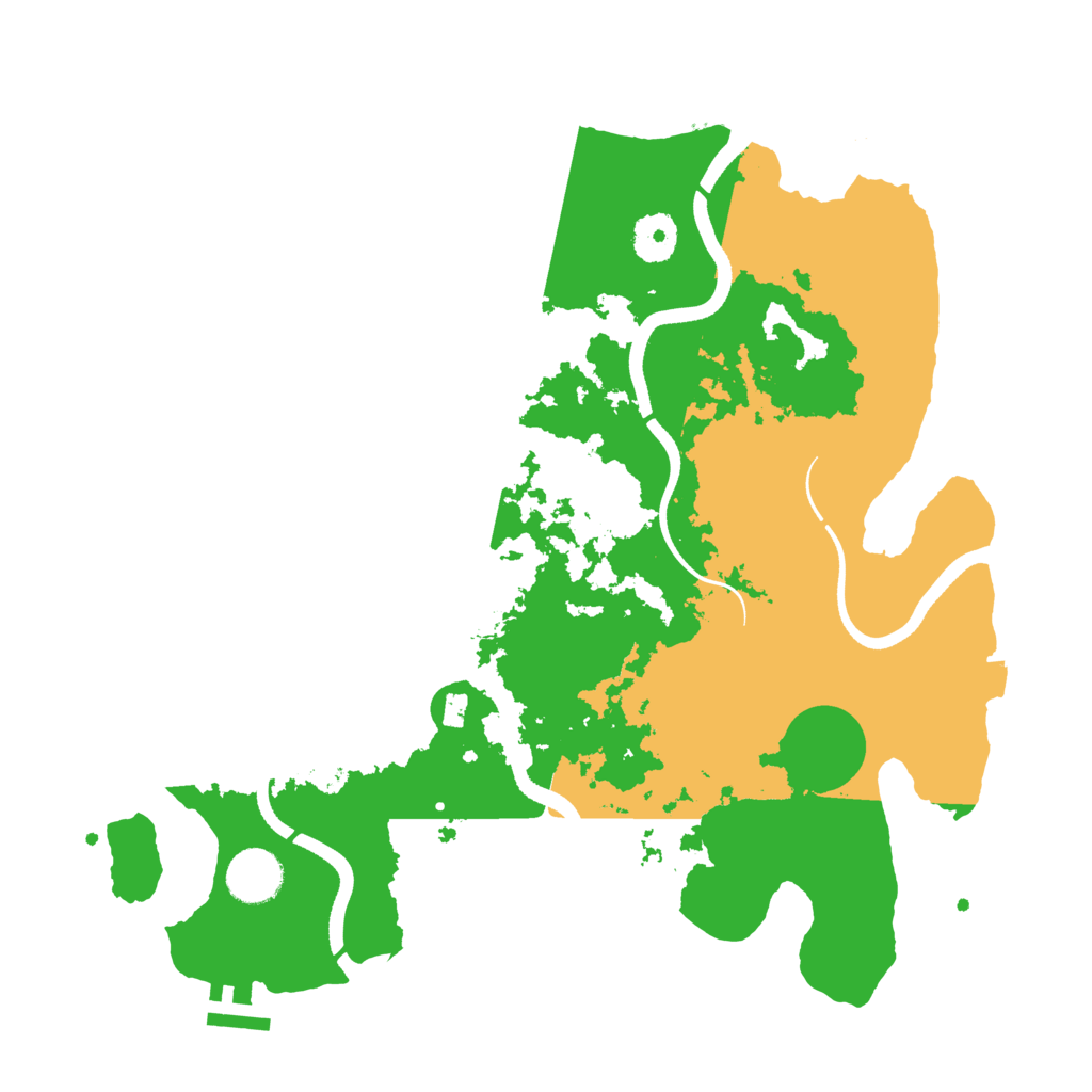 Biome Rust Map: Procedural Map, Size: 3500, Seed: 521327346