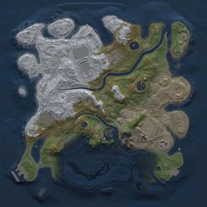 Thumbnail Rust Map: Procedural Map, Size: 3500, Seed: 1078988927, 15 Monuments