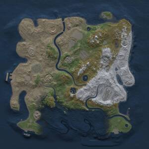 Thumbnail Rust Map: Procedural Map, Size: 3750, Seed: 187036652, 16 Monuments