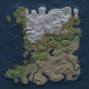 Thumbnail Rust Map: Procedural Map, Size: 4400, Seed: 10753253, 19 Monuments