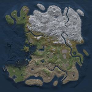 Thumbnail Rust Map: Procedural Map, Size: 4500, Seed: 1744827142, 15 Monuments