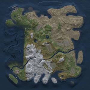 Thumbnail Rust Map: Procedural Map, Size: 3750, Seed: 1786190431, 15 Monuments