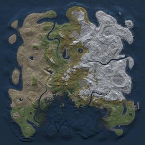 Thumbnail Rust Map: Procedural Map, Size: 4500, Seed: 702657305, 15 Monuments