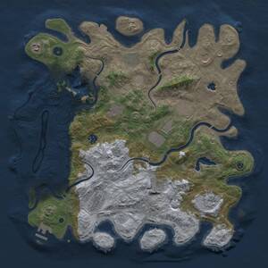 Thumbnail Rust Map: Procedural Map, Size: 4250, Seed: 1196971661, 19 Monuments
