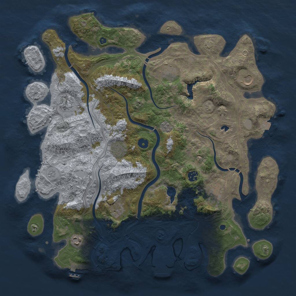 Rust Map: Procedural Map, Size: 4300, Seed: 249810558, 15 Monuments