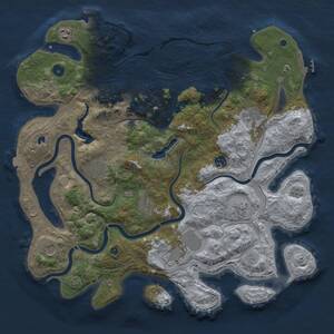 Thumbnail Rust Map: Procedural Map, Size: 4250, Seed: 1300248117, 15 Monuments