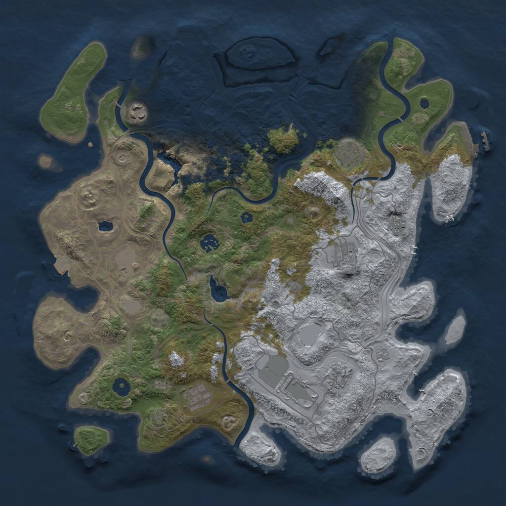 Rust Map: Procedural Map, Size: 4265, Seed: 1085183527, 15 Monuments