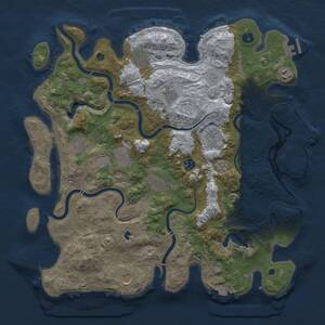 Thumbnail Rust Map: Procedural Map, Size: 4250, Seed: 2076174587, 16 Monuments