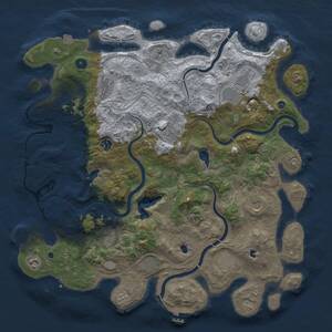 Thumbnail Rust Map: Procedural Map, Size: 4500, Seed: 2115016178, 16 Monuments