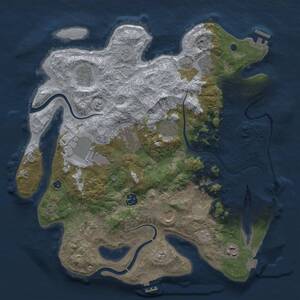 Thumbnail Rust Map: Procedural Map, Size: 3750, Seed: 841964765, 16 Monuments