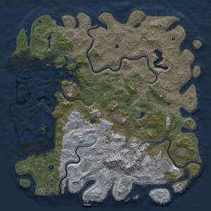 Thumbnail Rust Map: Procedural Map, Size: 6000, Seed: 1614565281, 17 Monuments