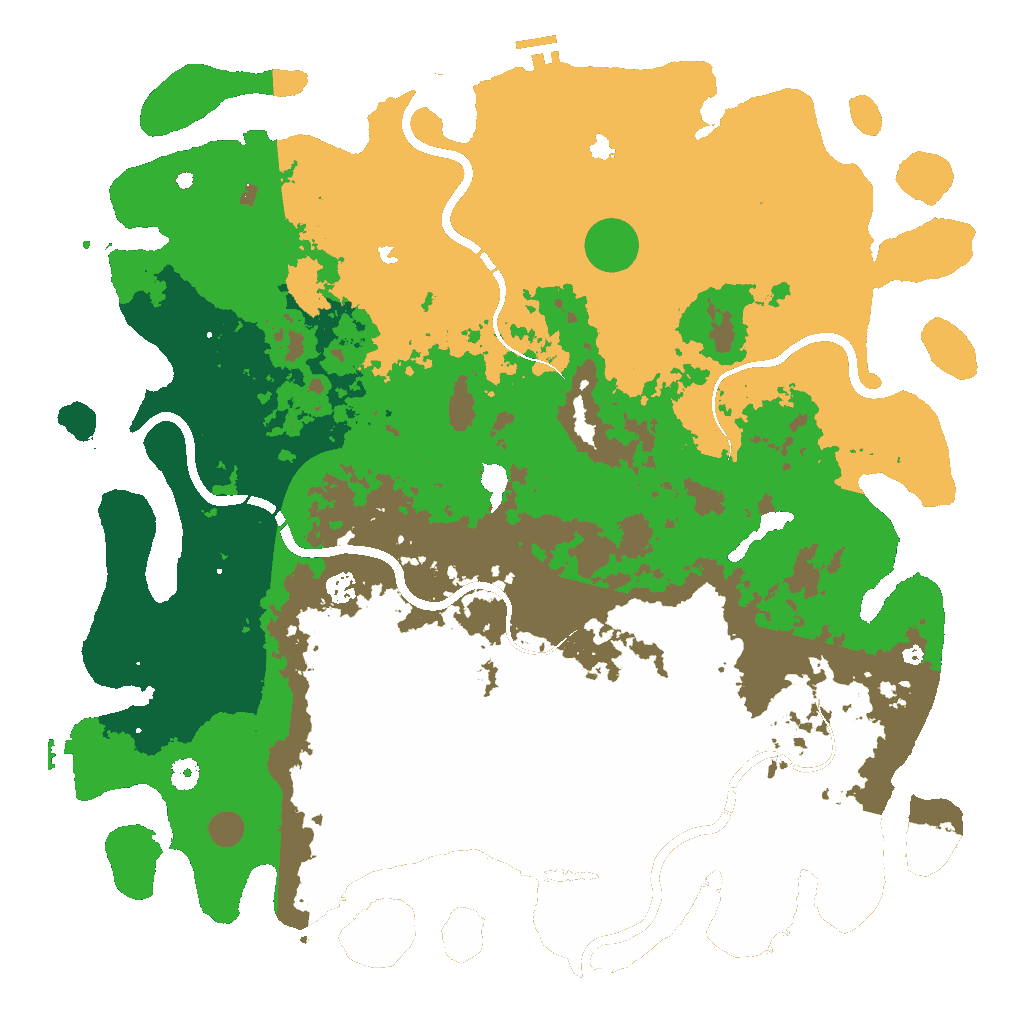 Biome Rust Map: Procedural Map, Size: 5000, Seed: 86329953