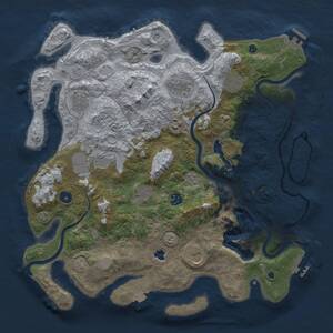Thumbnail Rust Map: Procedural Map, Size: 4050, Seed: 1134584030, 15 Monuments