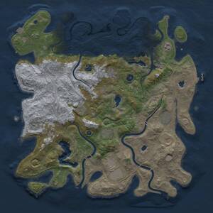 Thumbnail Rust Map: Procedural Map, Size: 4500, Seed: 957505720, 17 Monuments