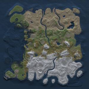 Thumbnail Rust Map: Procedural Map, Size: 4500, Seed: 1631872052, 16 Monuments