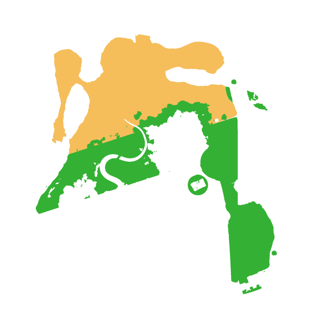 Biome Rust Map: Procedural Map, Size: 2500, Seed: 79216