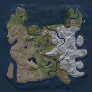 Thumbnail Rust Map: Procedural Map, Size: 4000, Seed: 972654385, 15 Monuments