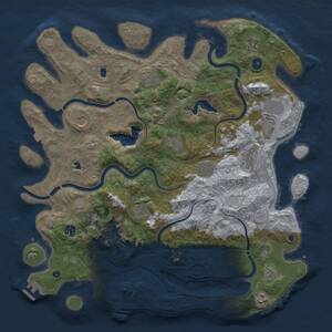 Thumbnail Rust Map: Procedural Map, Size: 4500, Seed: 1732420647, 19 Monuments