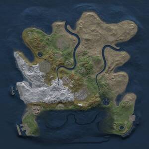 Thumbnail Rust Map: Procedural Map, Size: 3000, Seed: 1060446338, 12 Monuments