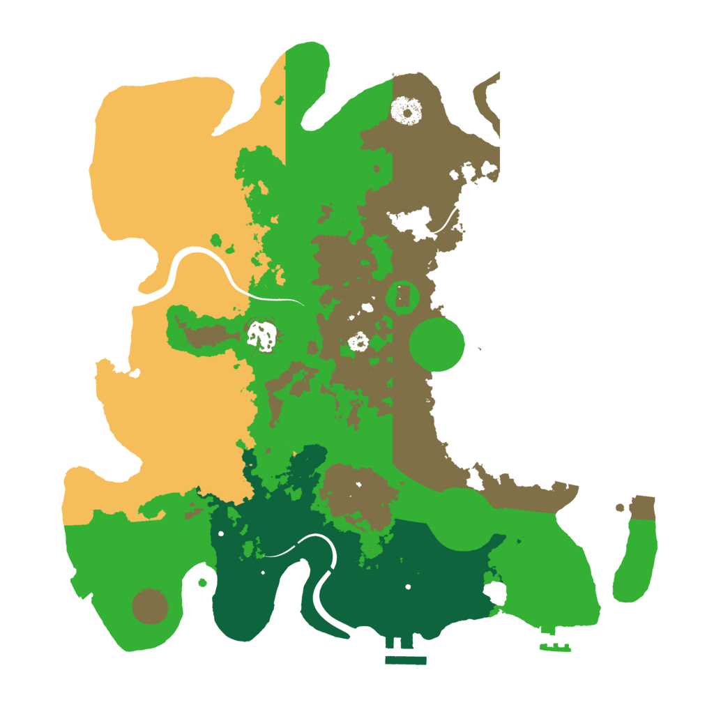 Biome Rust Map: Procedural Map, Size: 3500, Seed: 609594408
