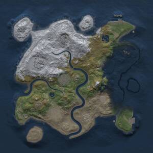 Thumbnail Rust Map: Procedural Map, Size: 3000, Seed: 979015835, 11 Monuments