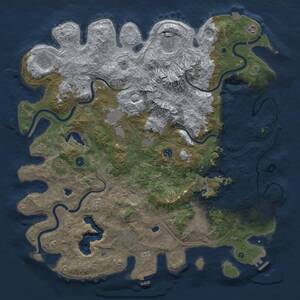 Thumbnail Rust Map: Procedural Map, Size: 5000, Seed: 1176782703, 16 Monuments