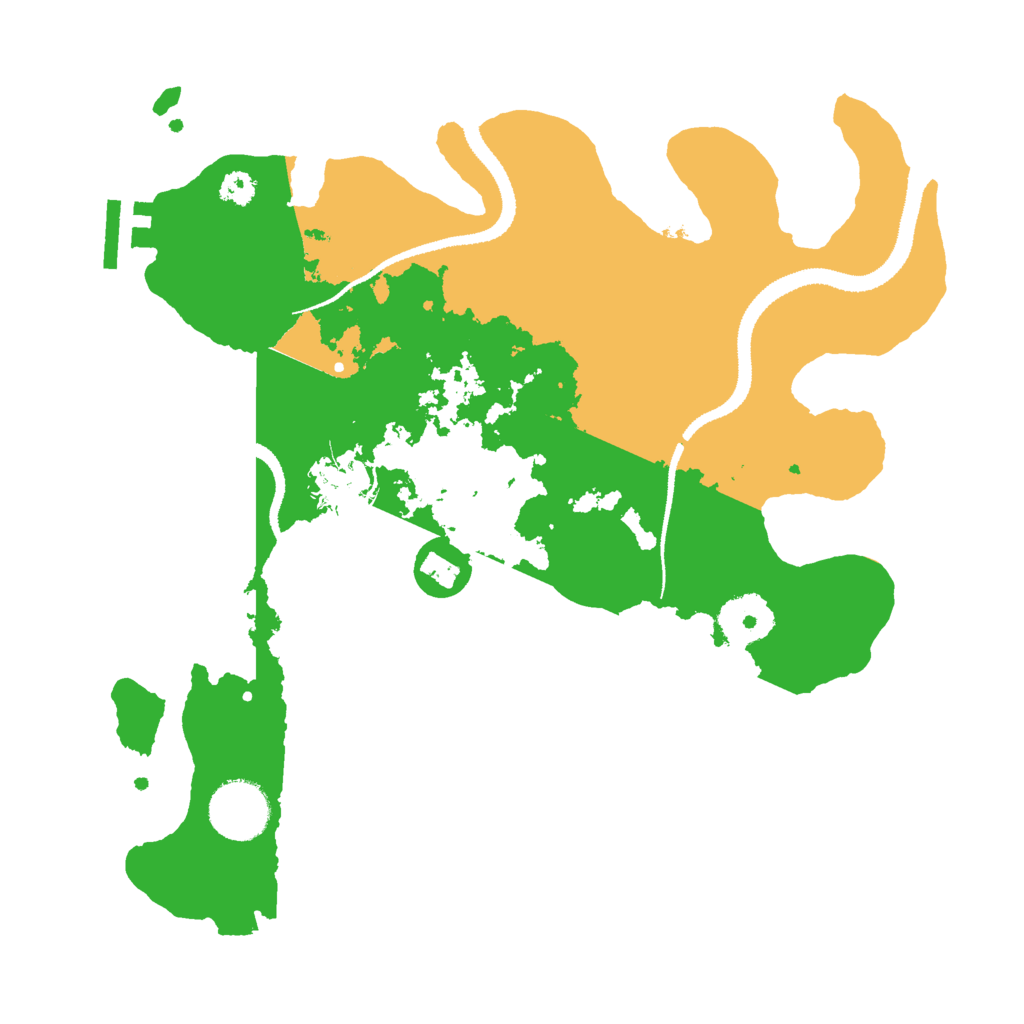 Biome Rust Map: Procedural Map, Size: 3000, Seed: 158917257
