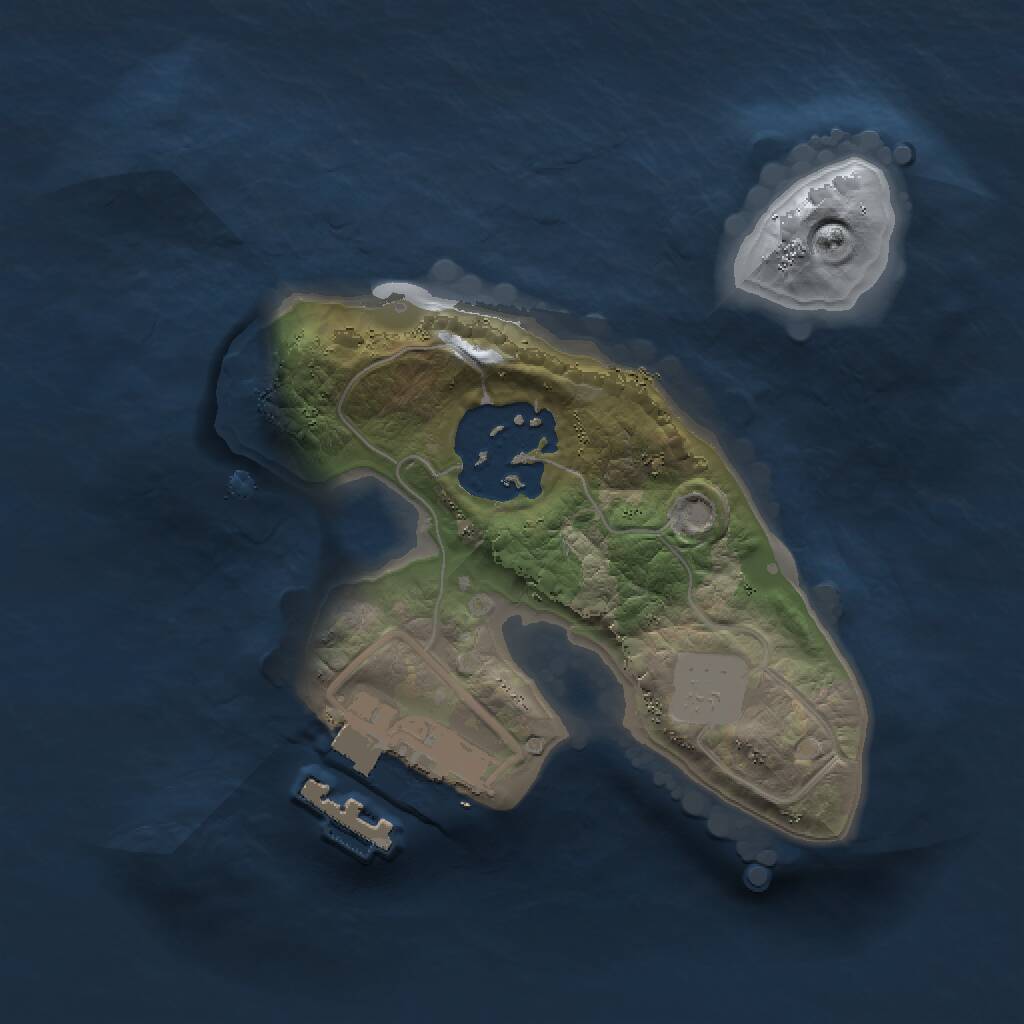 Rust Map: Procedural Map, Size: 1500, Seed: 608911300, 3 Monuments
