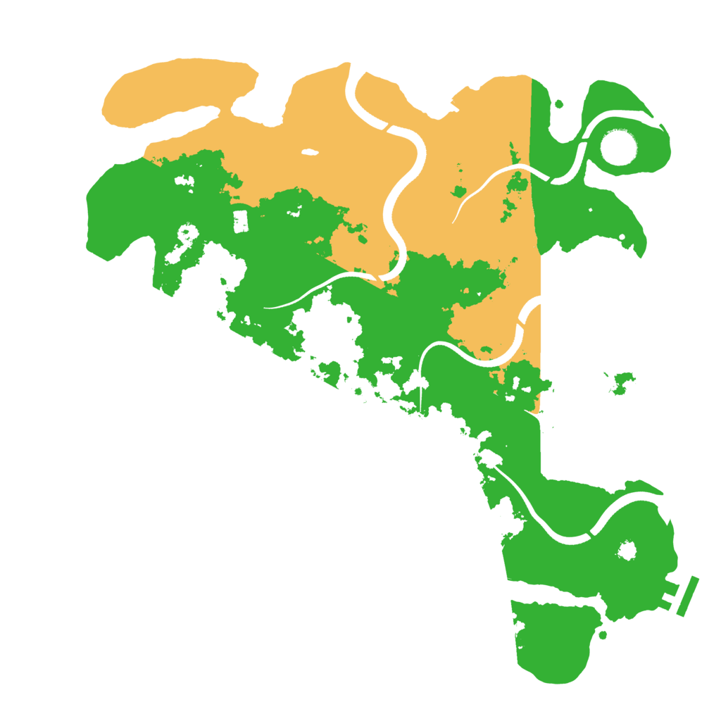 Biome Rust Map: Procedural Map, Size: 3500, Seed: 619407