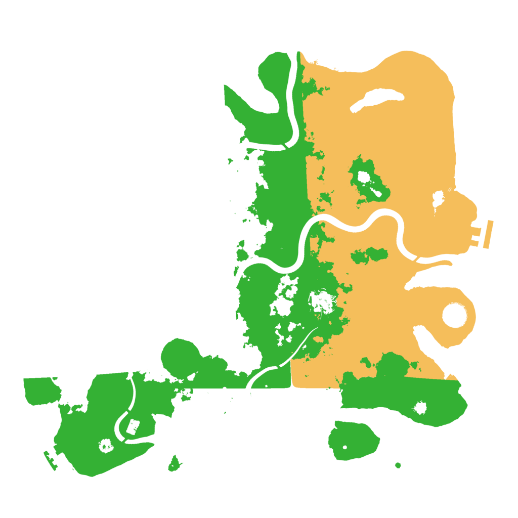 Biome Rust Map: Procedural Map, Size: 3700, Seed: 193880007