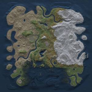 Thumbnail Rust Map: Procedural Map, Size: 4500, Seed: 1956985678, 17 Monuments