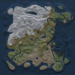 Thumbnail Rust Map: Procedural Map, Size: 4250, Seed: 1842249, 17 Monuments