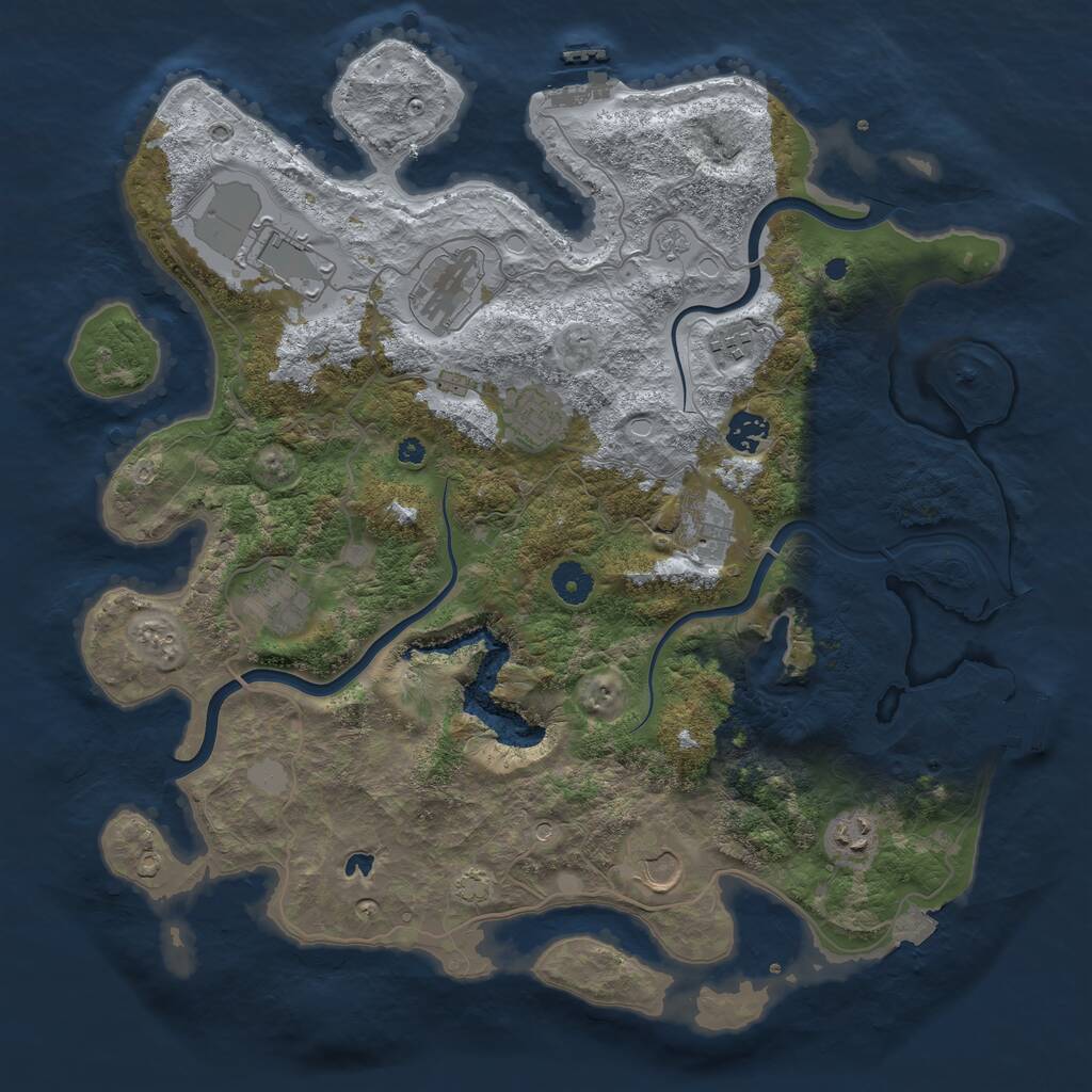 Rust Map: Procedural Map, Size: 4000, Seed: 897067143, 15 Monuments