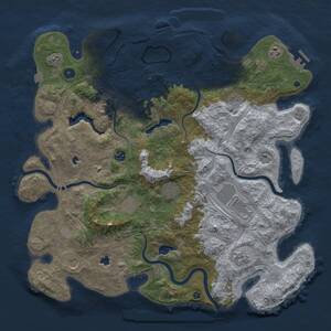 Thumbnail Rust Map: Procedural Map, Size: 4500, Seed: 1407162731, 15 Monuments