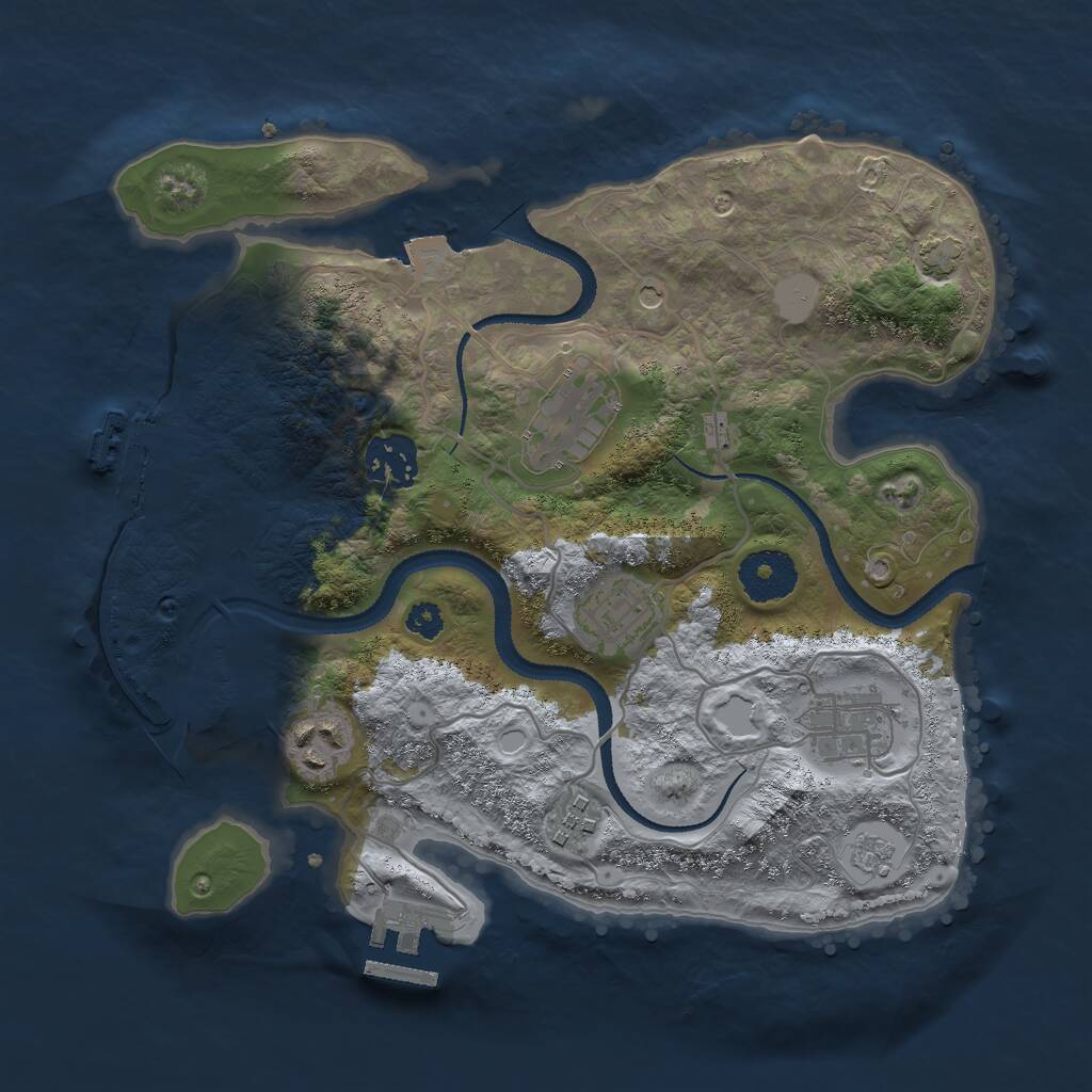 Rust Map: Procedural Map, Size: 3000, Seed: 496411475, 12 Monuments