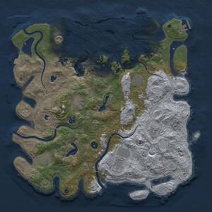 Thumbnail Rust Map: Procedural Map, Size: 4500, Seed: 176305076, 15 Monuments