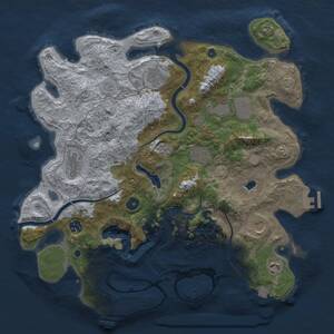 Thumbnail Rust Map: Procedural Map, Size: 4000, Seed: 1899515421, 14 Monuments