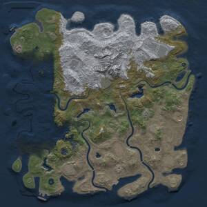 Thumbnail Rust Map: Procedural Map, Size: 5000, Seed: 28026, 17 Monuments