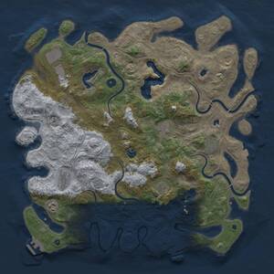 Thumbnail Rust Map: Procedural Map, Size: 4500, Seed: 541708445, 16 Monuments