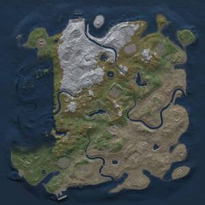 Thumbnail Rust Map: Procedural Map, Size: 4500, Seed: 22091992, 17 Monuments