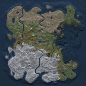 Thumbnail Rust Map: Procedural Map, Size: 4500, Seed: 1490908248, 17 Monuments