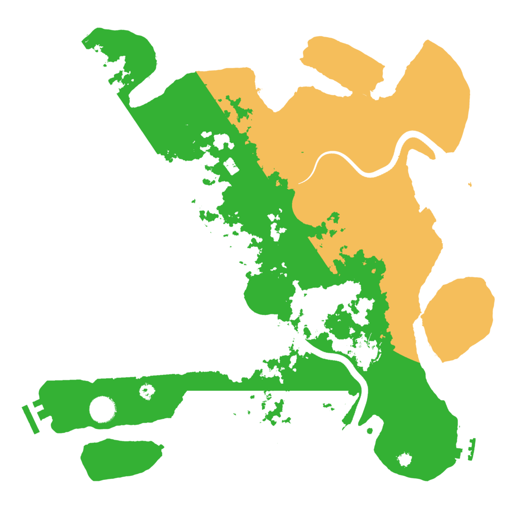 Biome Rust Map: Procedural Map, Size: 3500, Seed: 599590483