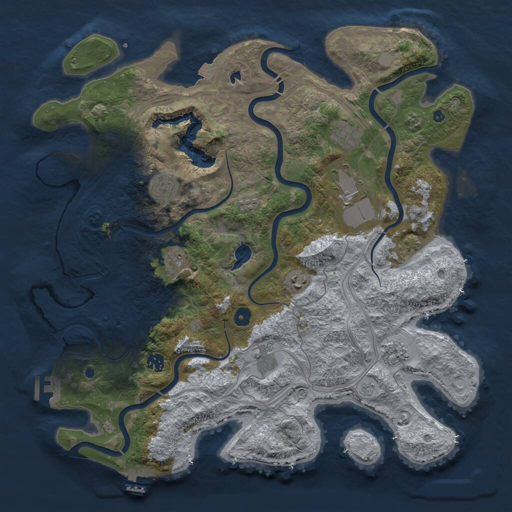 Rust Map: Procedural Map, Size: 4250, Seed: 574538374, 15 Monuments